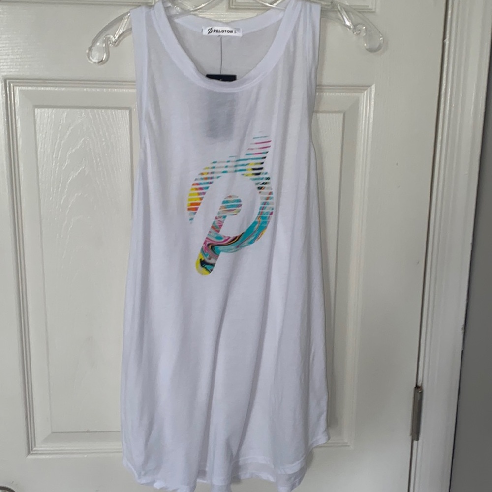NWT white Peloton Tank L